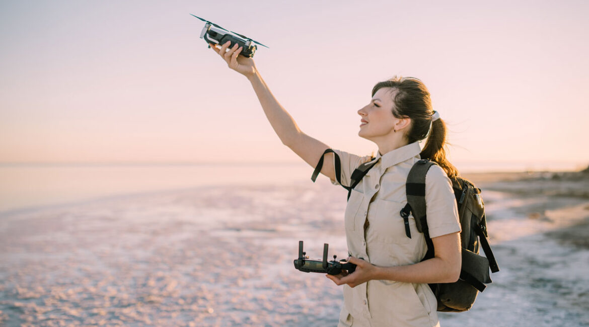 how much do drone photos cost - woman with drone