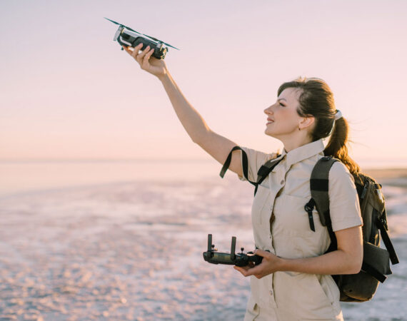 how much do drone photos cost - woman with drone